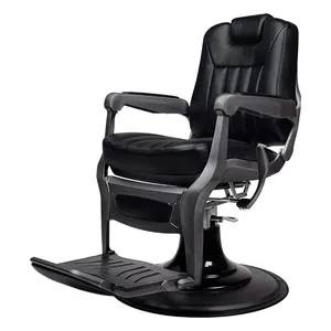 Antique Luxury Barber Chairs Brown Vintage Leather Barber Chair Luxury Man Barber Chairs thumbnail-1