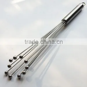 Manual Whisk Stainless Steel Kitchen Mixer Egg Beater Tool 8 10 12 Incn. thumbnail-3