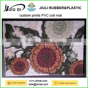 Washable Cheap Flower Design Custom Prints Pvc Door Mat thumbnail-3