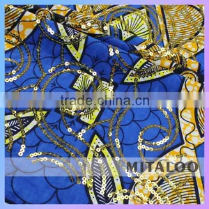 Wholesale African Fabrics Real Wax Batik Fabric for Women's Dress H1036 thumbnail-5
