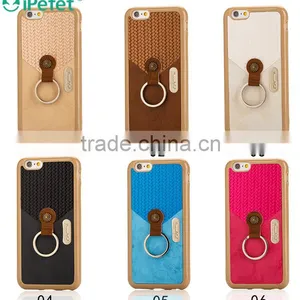 IPefet-New Arrive Premium Hybrid Leather TPU Bumper Case For IPhone 6/s With Ring thumbnail-6