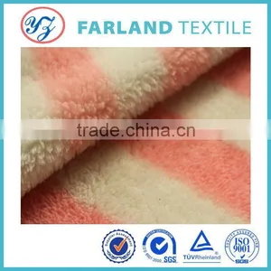 Pink Stripe Shu Velveteen Fabric for New Design Ugg Boots ,waterproof Boots Lining Fabric thumbnail-1