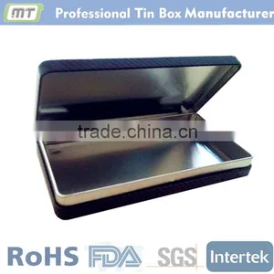 Colored Print Rectangular Tin With Hinge Lid thumbnail-2
