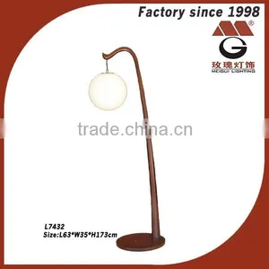 Arc Wooden Lamp With Outlet for Hotel thumbnail-1