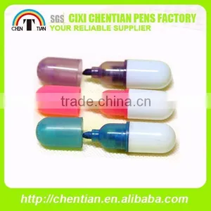 [Cixi Factory] Perfect Promotional High Quality Non-toxic Pill Style Highlighter Marker thumbnail-2