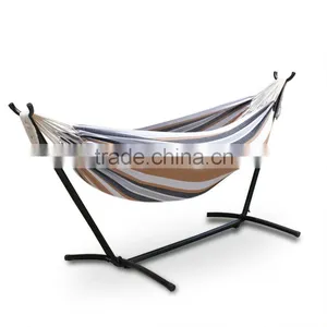Double Hammock 2 Person With Space Saving Steel Stand Waterproof Carrying Bag thumbnail-4