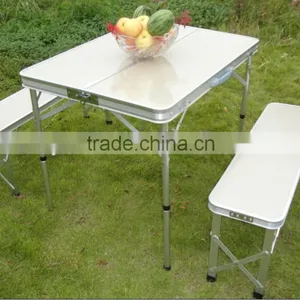 Outdoor Aluminum Portable Picnic Table and Benches thumbnail-1