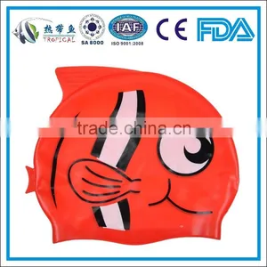 Kids Funny Swimming Caps in Red Color thumbnail-1