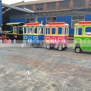 Amusement Park Trackless Train for Children Fun in Public Garden thumbnail-2