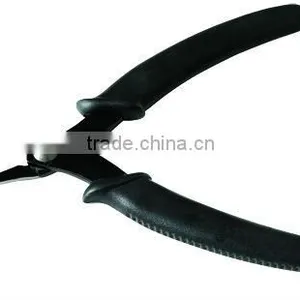 JP0910 Black 5 .75" Flat Nose Pliers for Memory Wire With Molded Handles thumbnail-1