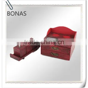 Hotel Leather Jewel Case Storage Box With Drawer thumbnail-1