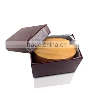 Wholesale Wood Jewelry Boxes Material Round Wooden Ring Box thumbnail-3