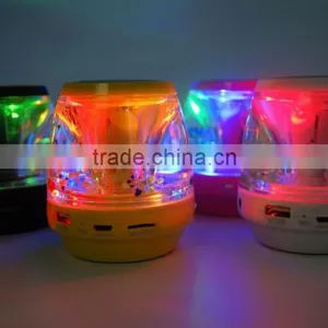 New Arrivel Built in Colorful LED Light Wireless 3.0 Bluetooth Liquid Speaker With Card Slot thumbnail-3