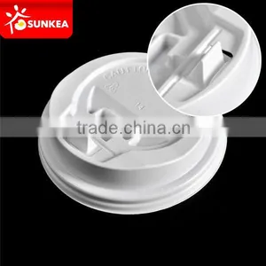 High-quality 12oz Black Buttoned Plastic Lids for Hot Cups or Coffee Cups thumbnail-3