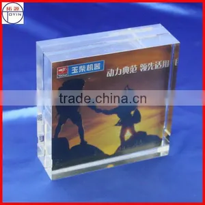 Clear Acrylic Paperweight Photo Frame thumbnail-1