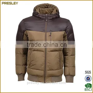 BSCI Oem High Quality Winter Brown Men's Down Jacket Coat Made in China thumbnail-1
