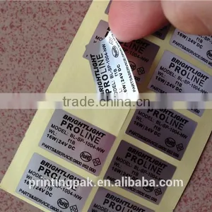 Custom Silver Aluminum Barcode Round Packaging Label Stickers thumbnail-1