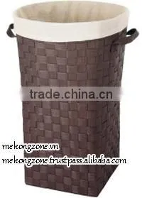 Plastic Woven Strap Round Laundry Bin thumbnail-1