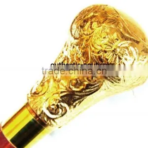 NAUTICAL BRASS WALKING CANES-DECORATIVE WALKING CANES-BEAUTIFUL DESIGNER WALKINGCANES Wk1170 thumbnail-1