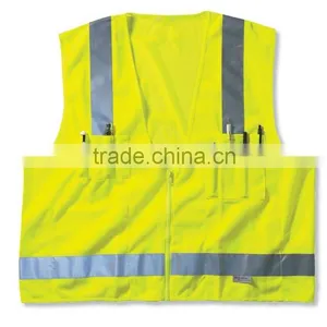 High Visibility 3M Scotchlite Reflective Multi Pockets Work Vest 3m Reflective Jacket Quality Choice thumbnail-2