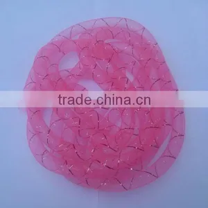 HOT SALE 10mm Pink Nylon Mesh Tube Ribbon for Party Decorations or Tie Gifts thumbnail-1