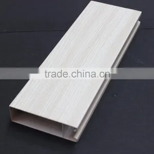 Simple Wood Grain Metal Suspend Slat Ceiling Aluminum Square Tube Screen Ceiling Tiles thumbnail-1