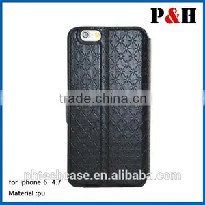 2015 Hot Sell Wallet Flip Leather Case for Apple Iphone 6 thumbnail-1