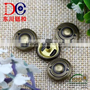 Fashion Antique Brass Plating Metal Button Four Parts Snap Button for Coat thumbnail-3
