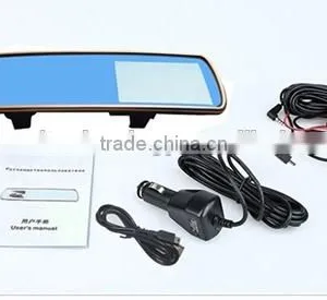 4.3" TFT LCD Screen Dual Lens Car Rearview Mirror Car Video Recorder thumbnail-4