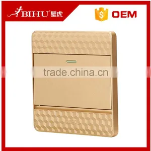 BIHU Brand Wholesale Golden 1 Gang Touch Light Switch Plates European Standard thumbnail-5