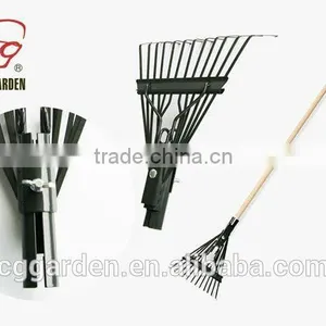 Wood Handle Leaf Rake RK12-101 thumbnail-1