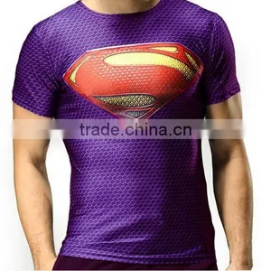 Mens Superhero Long Sleeve Cycling T-Shirt Pro Slim Quick Dry Compression T-Shirt thumbnail-6
