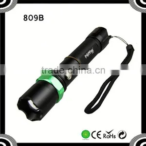 POPPAS 809B 3W Brightest XPE R2 Zoomable USB Power Bank Tactical Police Flashlight thumbnail-1