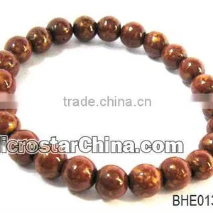 Newest Orange Fake Ceramic Hematite Beads Elastic Bracelet thumbnail-1
