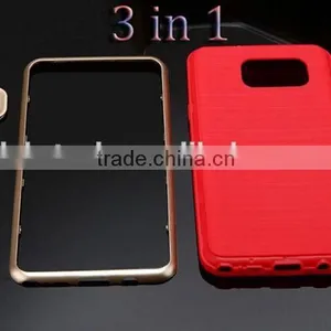 Fashion Motomo Cover Case for S7 S7 Edge Motomo Hybrid Silicon TPU 3 In 1 Brushed Tough Back Covers Shell for s7 thumbnail-2