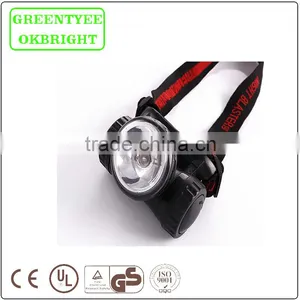 Adjustable and Elastic Nylon Headband Portable Weatherproof Creee Led Headlamp thumbnail-1