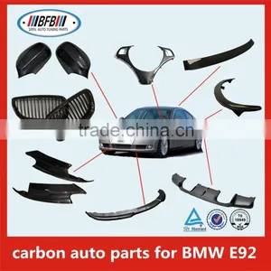 Carbon Fiber Auto Parts Front Splitters for BMW E92 Spoiler, Mirror Cover, Front Grille thumbnail-1