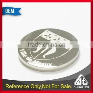 China Supplier Laser Logo Soft Cloisonne Trolley Coin Custom Metal Tokens thumbnail-2