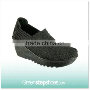 Women Spring Summer Air Elastic Wedge Heels Shoes thumbnail-4