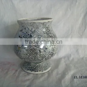 MOSAIC GLASS VASE IN D13.5 X H 16 CM thumbnail-1