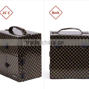 2016 Factory Price Cosmestic Suitcase Makeup Box Cosmetic Rolling Suitcase thumbnail-3