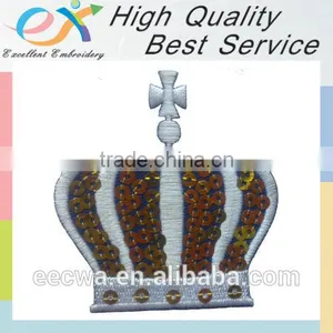 Professionally Custom Embroidery Sequins Crown thumbnail-1