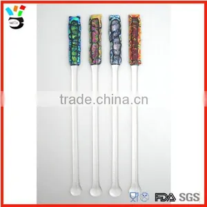Glass Swizzle Sticks Cocktail Stirrers Mixed Drink Stir Sticks Handmade Fused Glass thumbnail-1