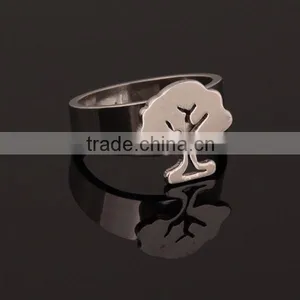 Tree Shaped Stainless Steel Ring thumbnail-1