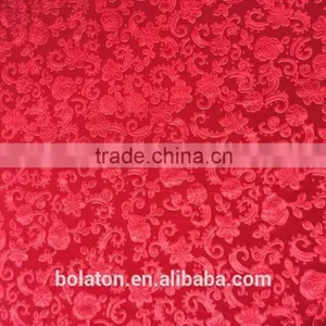 Red Flower 3D Emboss Velvet for Winter Loose Dress/for Evening Dress thumbnail-3