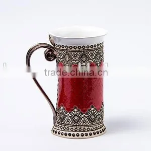 16oz Mug With Handbuilding Techniques, Ceramics and Pottery, Red Mug thumbnail-4