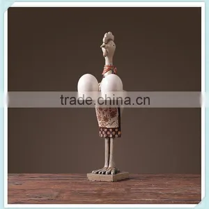 Resin Chicken Ornament Sculpture Chicken in Door Decorative Statue for Home Decoration thumbnail-3