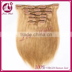 2015 Wholesale 18" Silk Straight Hair 100% Brazilian Virgin Hair Clip-in Hair Extension,accept Escrow thumbnail-2