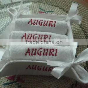100% Cotton Terry Embroidery Tea Towel Set thumbnail-1
