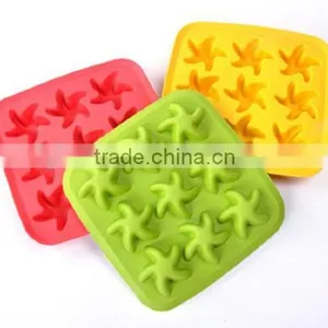 9 Cavities Windmill Starfish Shape Ice Chocolate Sugar Silicone Cube Tray thumbnail-1